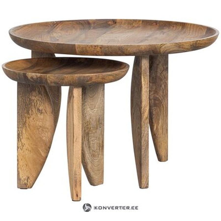 Subjectief escaleren schouder A set of solid wood coffee tables with ella (woood) beauty flaw - Konverter  Outlet