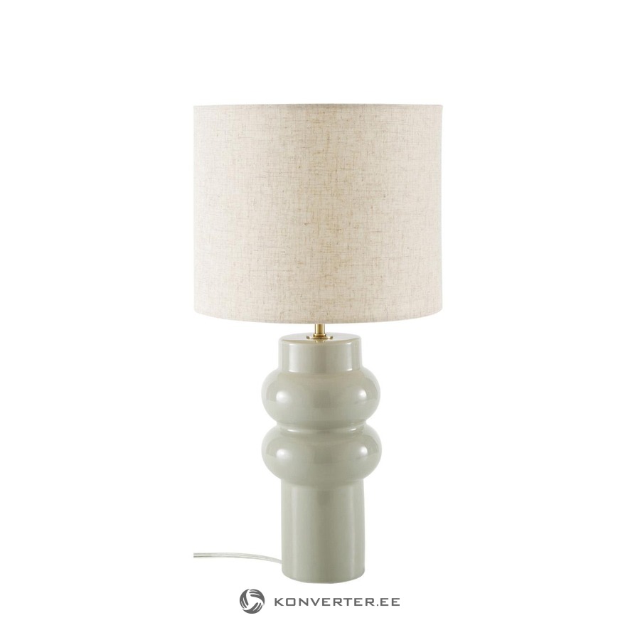 cream crackle table lamp