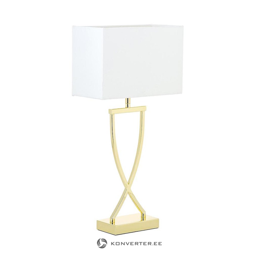 white and gold bedside lamp